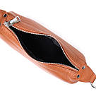 Сумка напівкруглого формату з однією ручкою з натуральної шкіри Vintage 22413 Коричнева, фото 6