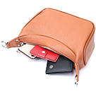 Сумка напівкруглого формату з однією ручкою з натуральної шкіри Vintage 22413 Коричнева, фото 8