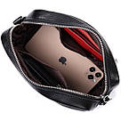 Жіноча сумка з натуральної м'якої шкіри Vintage 22436 Чорна, фото 7