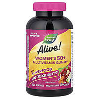 Мультивітаміни для жінок після 50, Women's 50+ Gummy Vitamins, Nature's Way, 130 жувальних цукерок