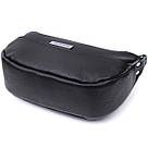 Шкіряна сумка жіноча через плече з незвичайним бігунком брелоком Vintage 22615 Чорна, фото 5