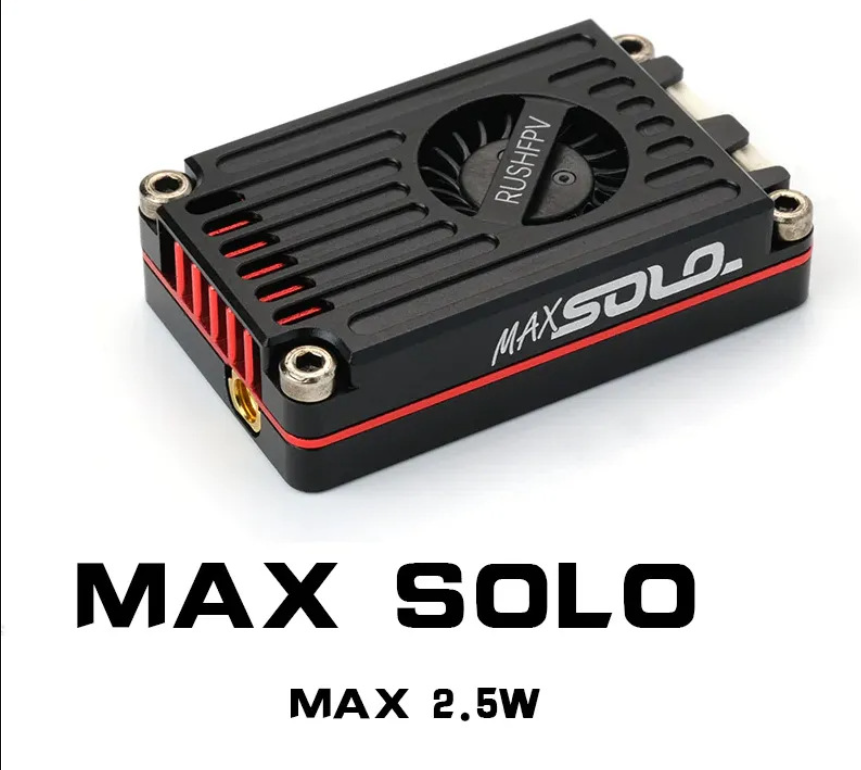 Відеопередавач RUSH MAX SOLO 2.5W 5.8 ГГц 48CH VTX для FPV-дронів — далека та стабільна передача сигналу
