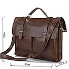 Портфель Vintage 14208 Коричневий, фото 3