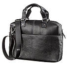 Сумка для ноутбука зі шкіри флотар SHVIGEL 11243 Чорна, фото 2