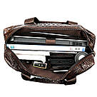 Сумка для ноутбука з тисненням під рептилію Vintage 14718 Чорна, фото 9