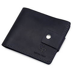 Чоловіче компактне шкіряне портмоне GRANDE PELLE 11519 Темно-синій