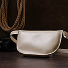 Стильна жіноча бананка із натуральної шкіри Shvigel 16391 Бежевий, фото 9