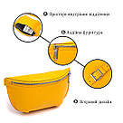 Шкіряна яскрава жіноча бананка Shvigel 16377 Жовтий, фото 4