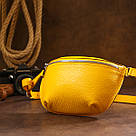 Шкіряна яскрава жіноча бананка Shvigel 16377 Жовтий, фото 8