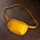 Шкіряна яскрава жіноча бананка Shvigel 16377 Жовтий, фото 10