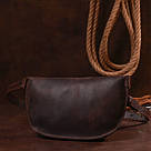 Матова жіноча бананка Shvigel 16395 Коричневий, фото 10