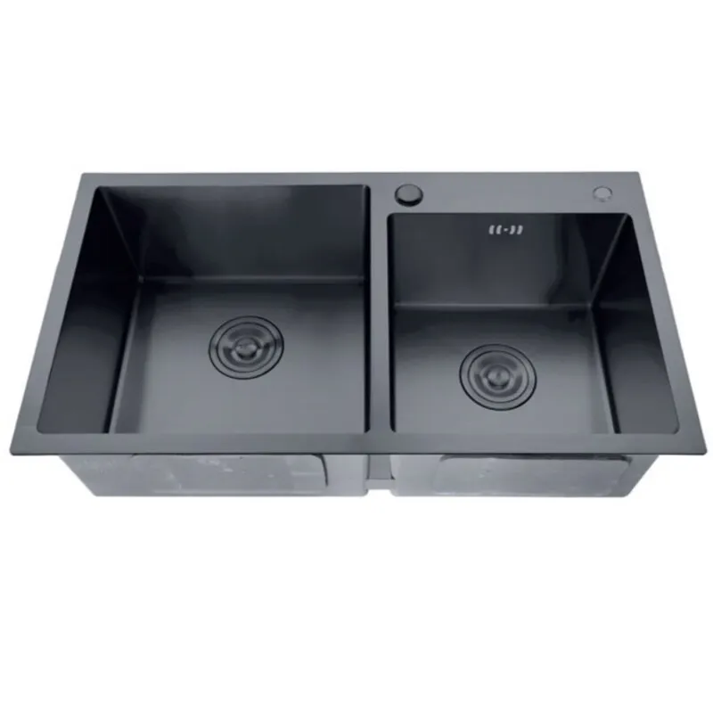 Мийка з нерж. сталі ZERIX ZH7843D-215 NANO-BLACK (3.0/0.8) (MX1594), фото 1