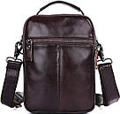 Сумка Vintage 14544 з натуральної шкіри Коричнева, фото 2