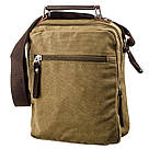Сумка вертикальна текстильна Vintage 20154 Хакі, фото 2