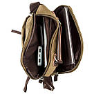 Сумка вертикальна текстильна Vintage 20154 Хакі, фото 6