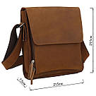 Сумка чоловіча Vintage 14159 з вінтажній шкіри Коричнева, фото 3