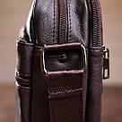 Сумка чоловіча компактна Vintage 14746 Коричнева, фото 9