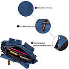 Сумка на плече текстильна Vintage 20148 Синя, фото 4