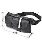 Сумка поясна шкіряна Vintage 14953 Чорна, фото 3