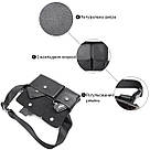 Сумка поясна шкіряна Vintage 14953 Чорна, фото 4