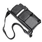 Сумка поясна шкіряна Vintage 14953 Чорна, фото 5