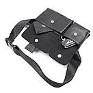 Сумка поясна шкіряна Vintage 14953 Чорна, фото 6