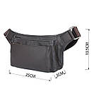 Сумка поясна шкіряна Vintage 14972 Коричнева, фото 3