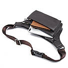 Сумка поясна шкіряна Vintage 14972 Коричнева, фото 6