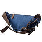 Сумка поясна текстильна Vintage 20173 Синя, фото 2