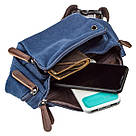 Сумка поясна текстильна Vintage 20173 Синя, фото 3