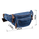 Сумка поясна текстильна Vintage 20173 Синя, фото 4