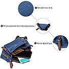 Сумка поясна текстильна Vintage 20173 Синя, фото 5