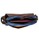 Текстильна сумка для ноутбука 13 дюймів через плече Vintage 20189 Синя, фото 6