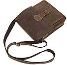 Сумка чоловіча вертикальна Vintage 14660 Коричнева, фото 7