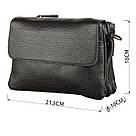 Чоловіча сумка SHVIGEL 11038 шкіряна, Чорна, фото 3