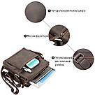 Сумка чоловіча SHVIGEL 11093 шкіряна Коричнева, фото 4