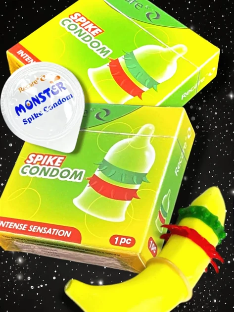 Презерватив Recare Spike Green з шипами 1 шт
