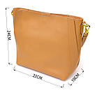 Жіноча ділова сумка з натуральної шкіри 22110 Vintage Пісочна, фото 3