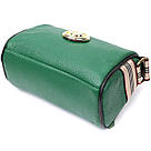 Жіноча сумка з оригінальною прикрасою з натуральної шкіри Vintage 22261 Зелена, фото 5