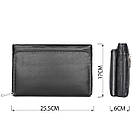 Барсетка чоловіча в гладку шкіру Vintage 14970 Чорна, фото 3