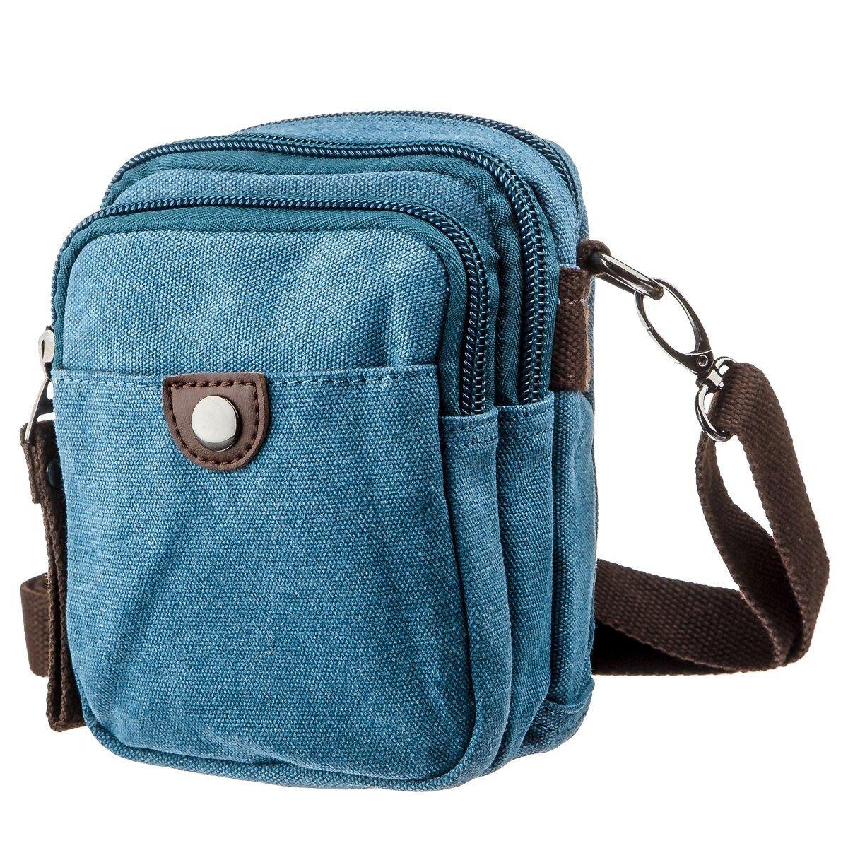 Барсетка текстильна Vintage 20164 Блакитна, фото 1