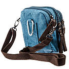 Барсетка текстильна Vintage 20164 Блакитна, фото 2