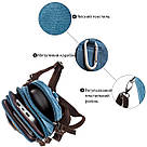 Барсетка текстильна Vintage 20164 Блакитна, фото 4