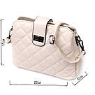 Вишукана сумка для стильних жінок із натуральної шкіри Vintage 22414 Біла, фото 3