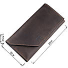 Шкіряний клатч унісекс на магніті GRANDE PELLE 11215 Коричневий, фото 3