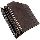 Шкіряний клатч унісекс на магніті GRANDE PELLE 11215 Коричневий, фото 6