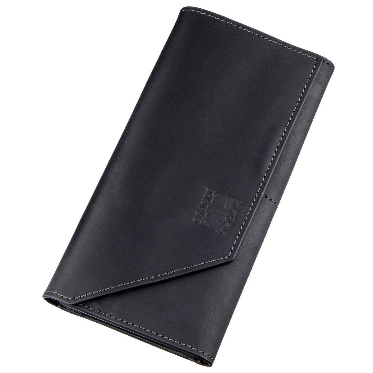 Шкіряний клатч унісекс на магніті GRANDE PELLE 11214 Чорний, фото 1