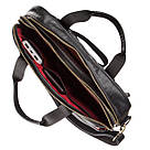 Чоловіча шкіряна сумка під ноутбук на 2 відділення SHVIGEL 19106 Чорна, фото 6