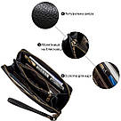 Чоловічий горизонтальний шкіряний клатч SHVIGEL 19120 Чорний, фото 4