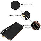 Чоловічий горизонтальний шкіряний клатч SHVIGEL 19123 Чорний, фото 4